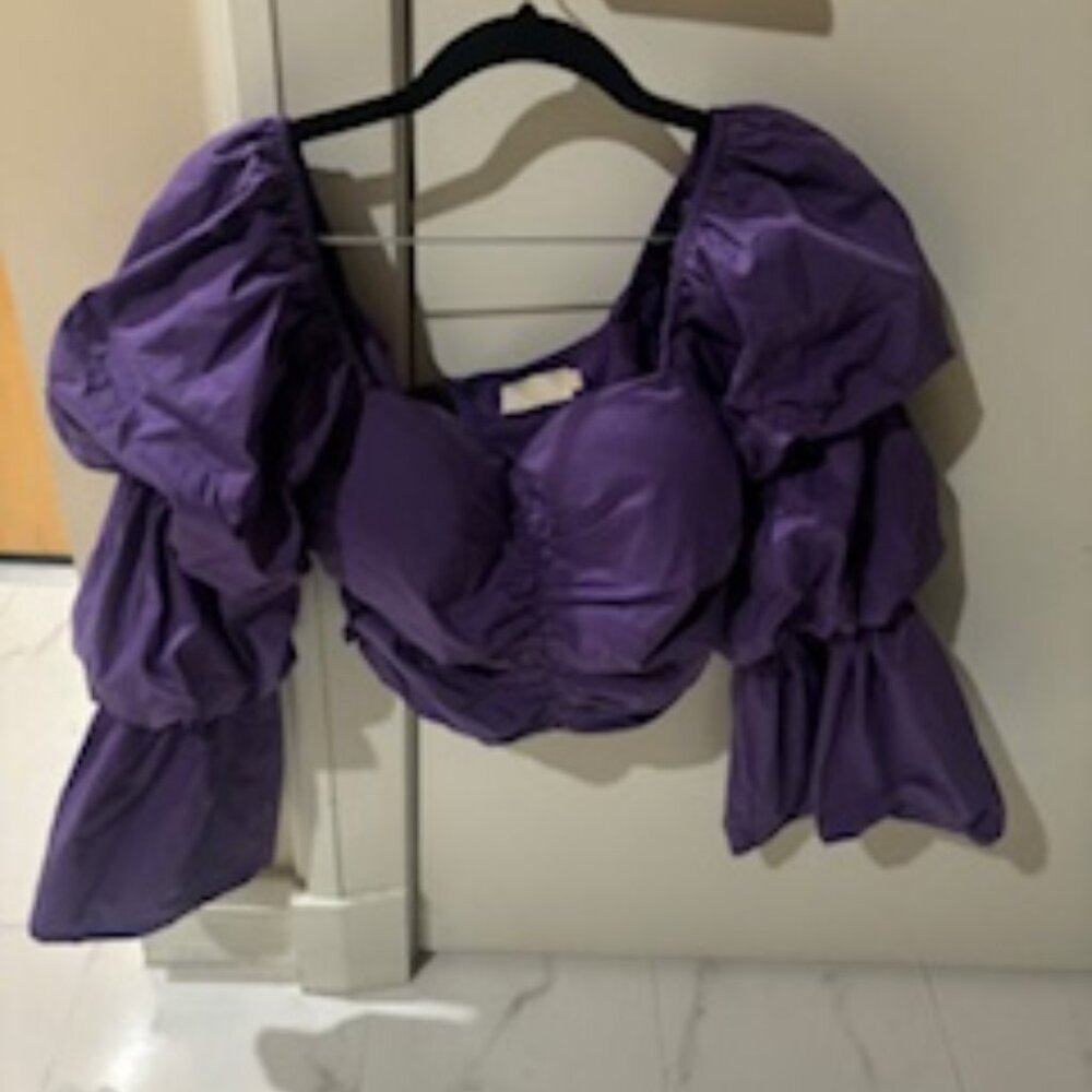 Purple Top with Flair Arms